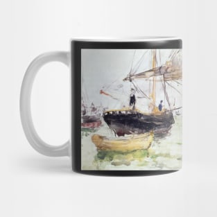 aboard a yacht - Berthe Morisot Mug